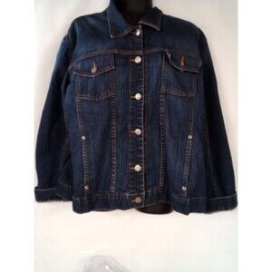 Women's Chico's Denim Jacket Size 2 (Large)